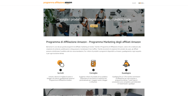 Affiliate Marketing Program di Amazon