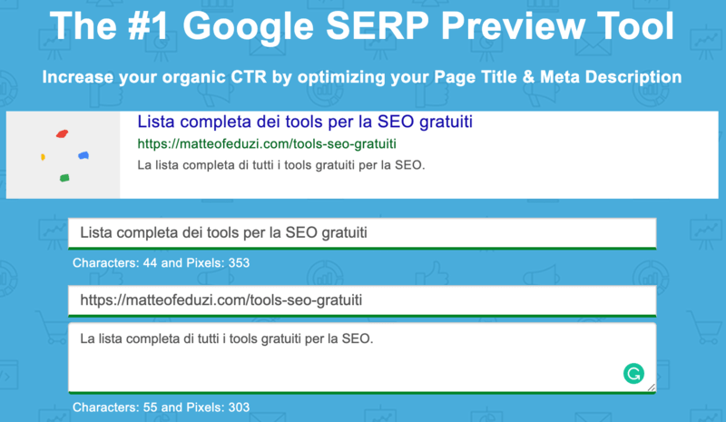 Google SERP tool