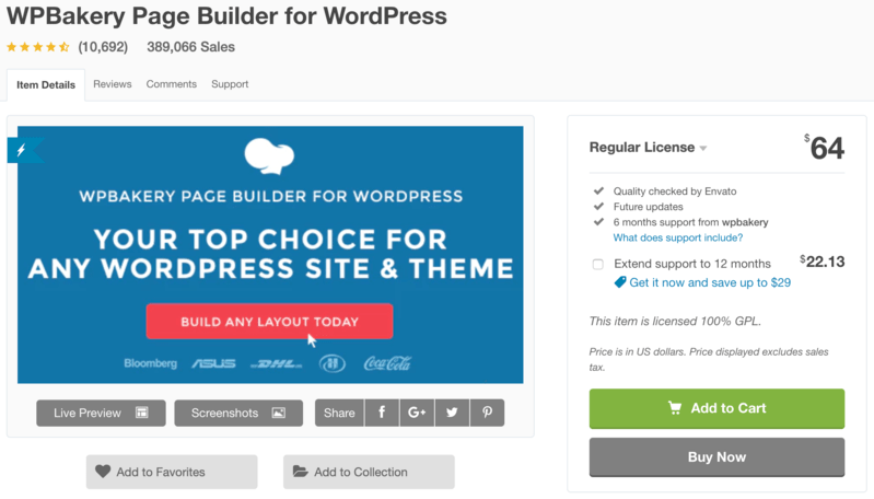 WordPress Page Builder WPBakery
