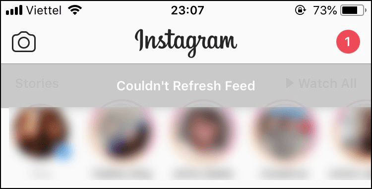 errore feed instagram down